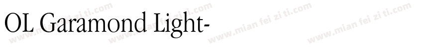 OL Garamond Light字体转换